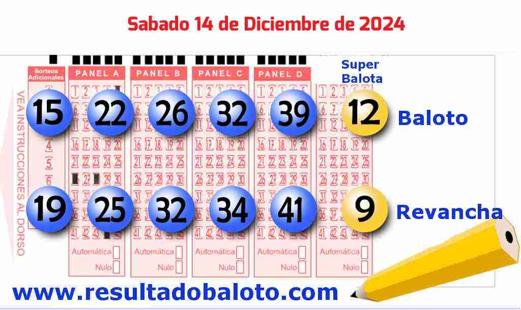 Baloto del Sábado 14 de Diciembre de 2024