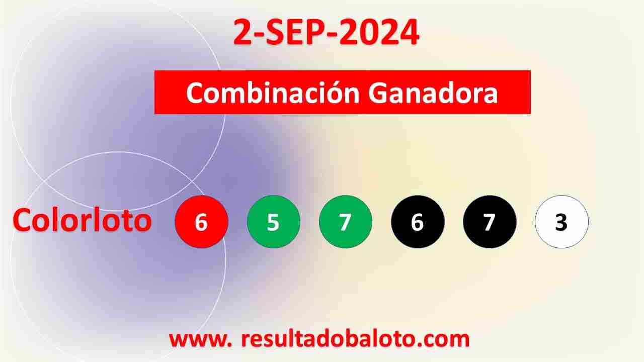 Colorloto del Lunes 2 de Septiembre de 2024