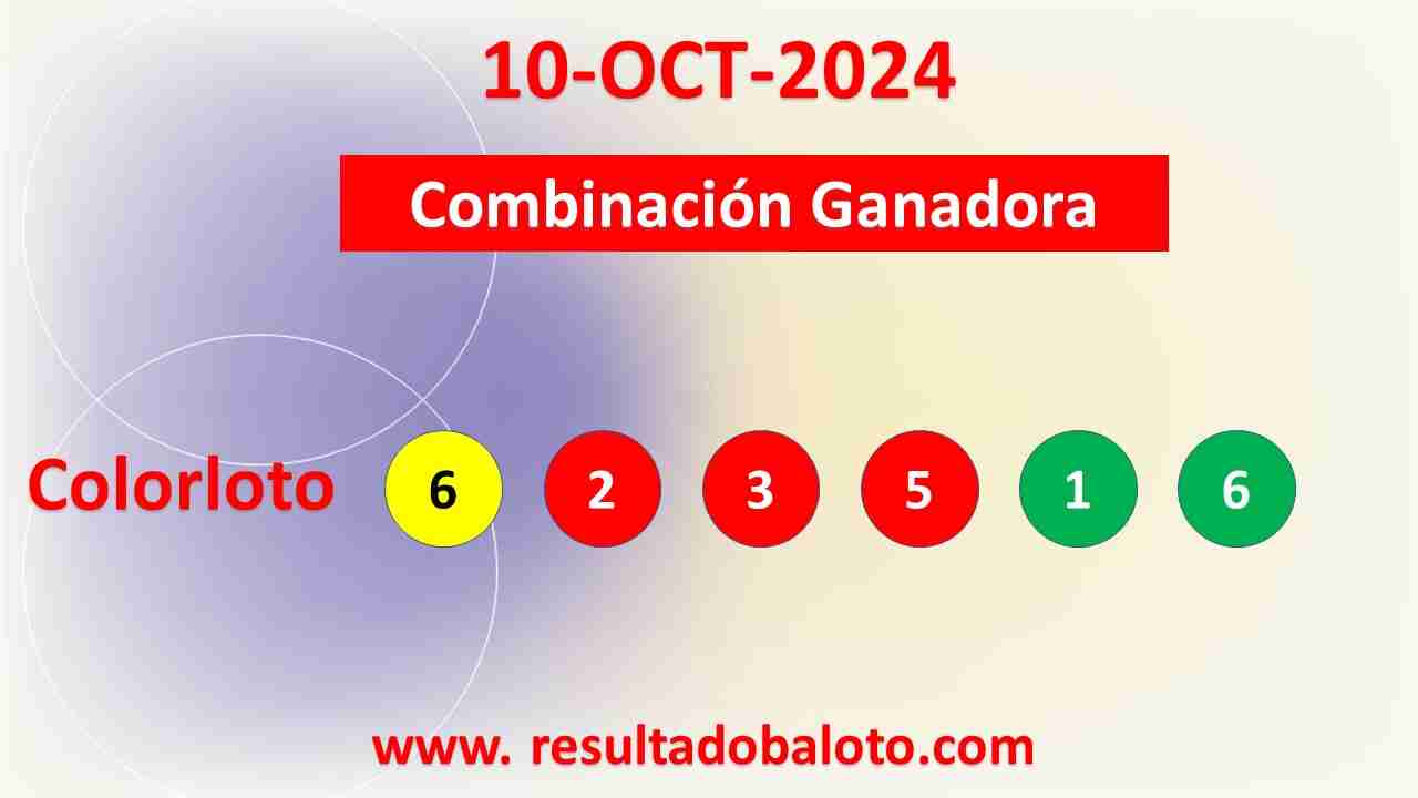 Colorloto del Jueves 10 de Octubre de 2024