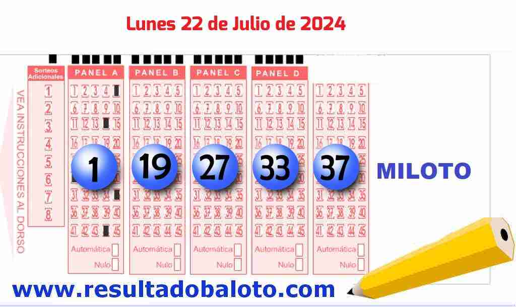 Miloto del Lunes 22 de Julio de 2024