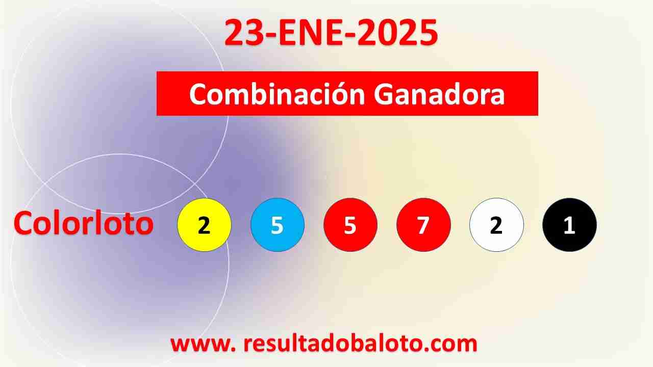 Colorloto del Jueves 23 de Enero de 2025